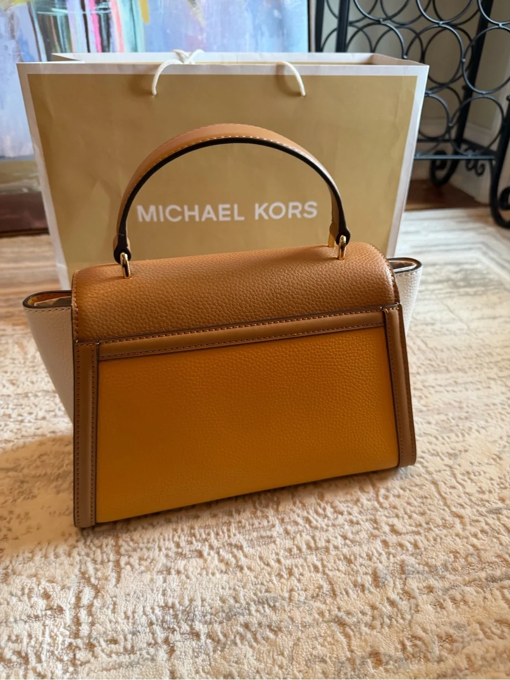 Michael Kors Whitney Medium Flap Top Handle Crossbody Bag+ Matching Wallet